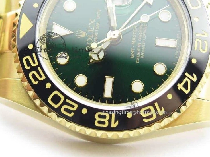 GMT-Master Bezel On Bracelet YG II Bp-Maker Green Ceramic YG A3186 116718LN Dial 1002